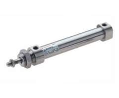 Norgren KM/8026/M/300. ISO roundline double acting stainless steel cylinder, 25mm diameter, 300mm stroke