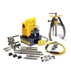 Enerpac LGHMS310EE, 10 Ton, 3 Jaw, Hydraulic Lock-Grip Master Puller Set with Electric Pump, 230V