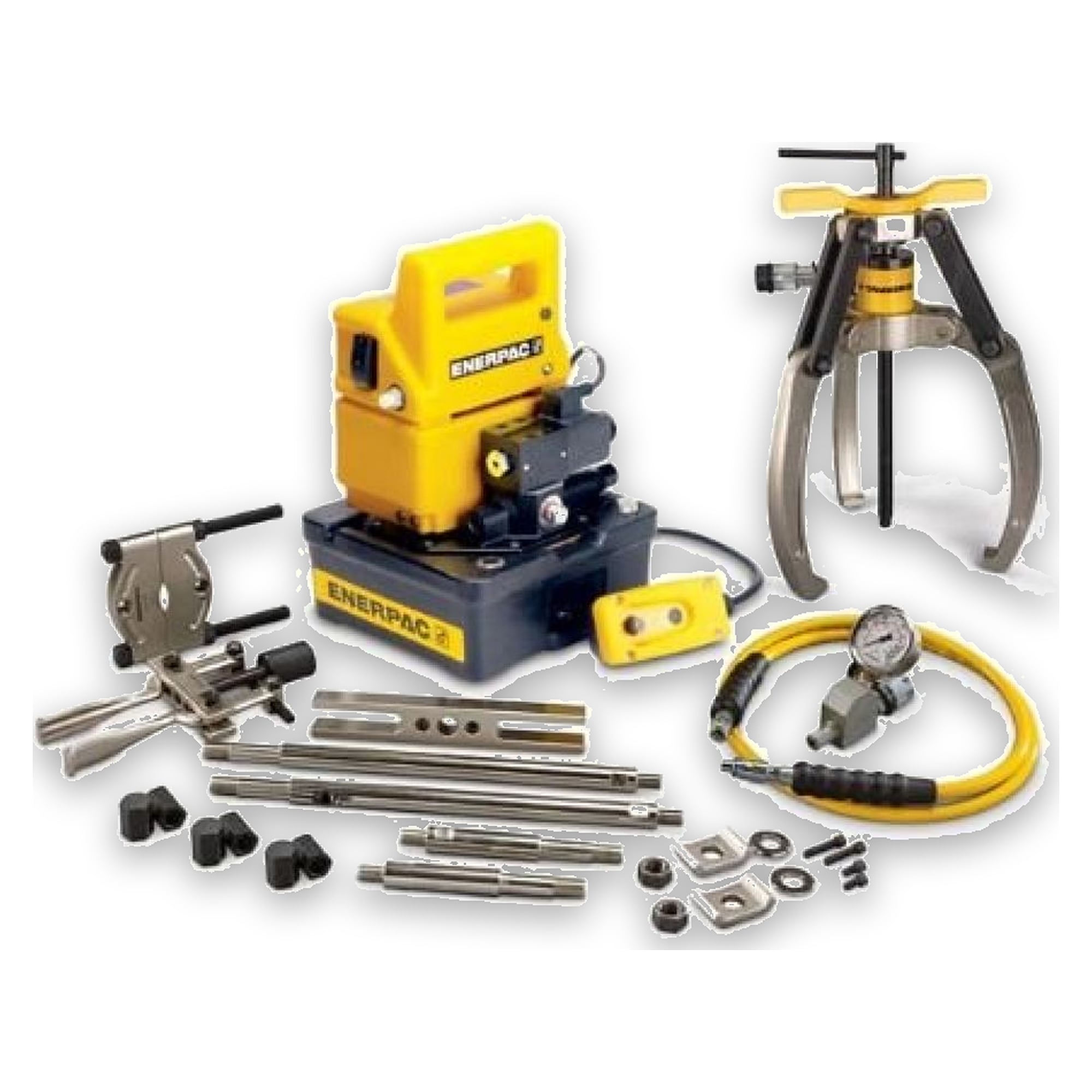 Lock-Grip-Universalabzieher-Satz, 10 t, 3-armig, Elektropumpe 230 V - Enerpac LGHMS310EE