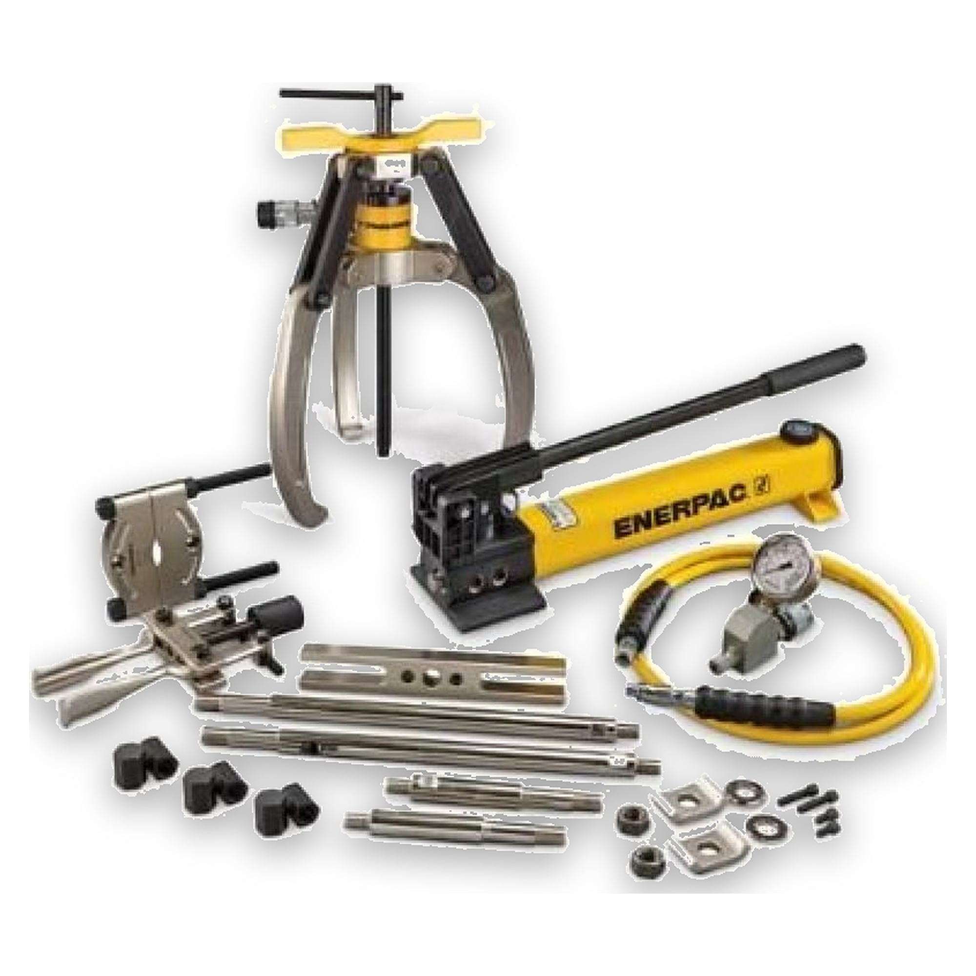 Lock-Grip Master Puller Set, 10 t, 3 Jaw, Hand Pump - Enerpac LGHMS310H
