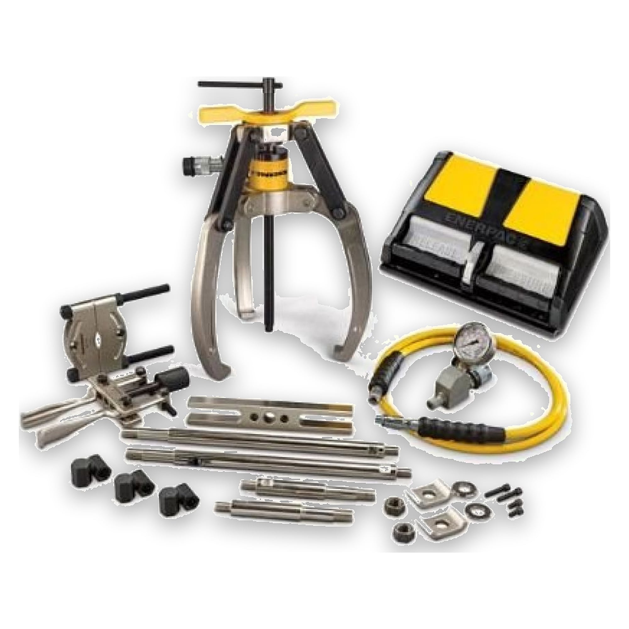 Lock-Grip Master Puller Set, 14 t, 3 Jaw, Air Pump - Enerpac LGHMS314A