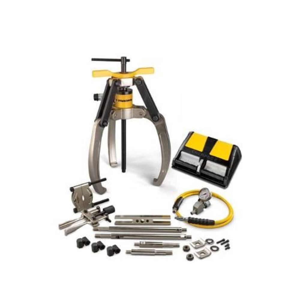 Enerpac LGHMS324A, 24 Ton, 3 Mordazas, Conjuntos de Extractor Lock-Grip Master Hidráulico con Bomba neumático