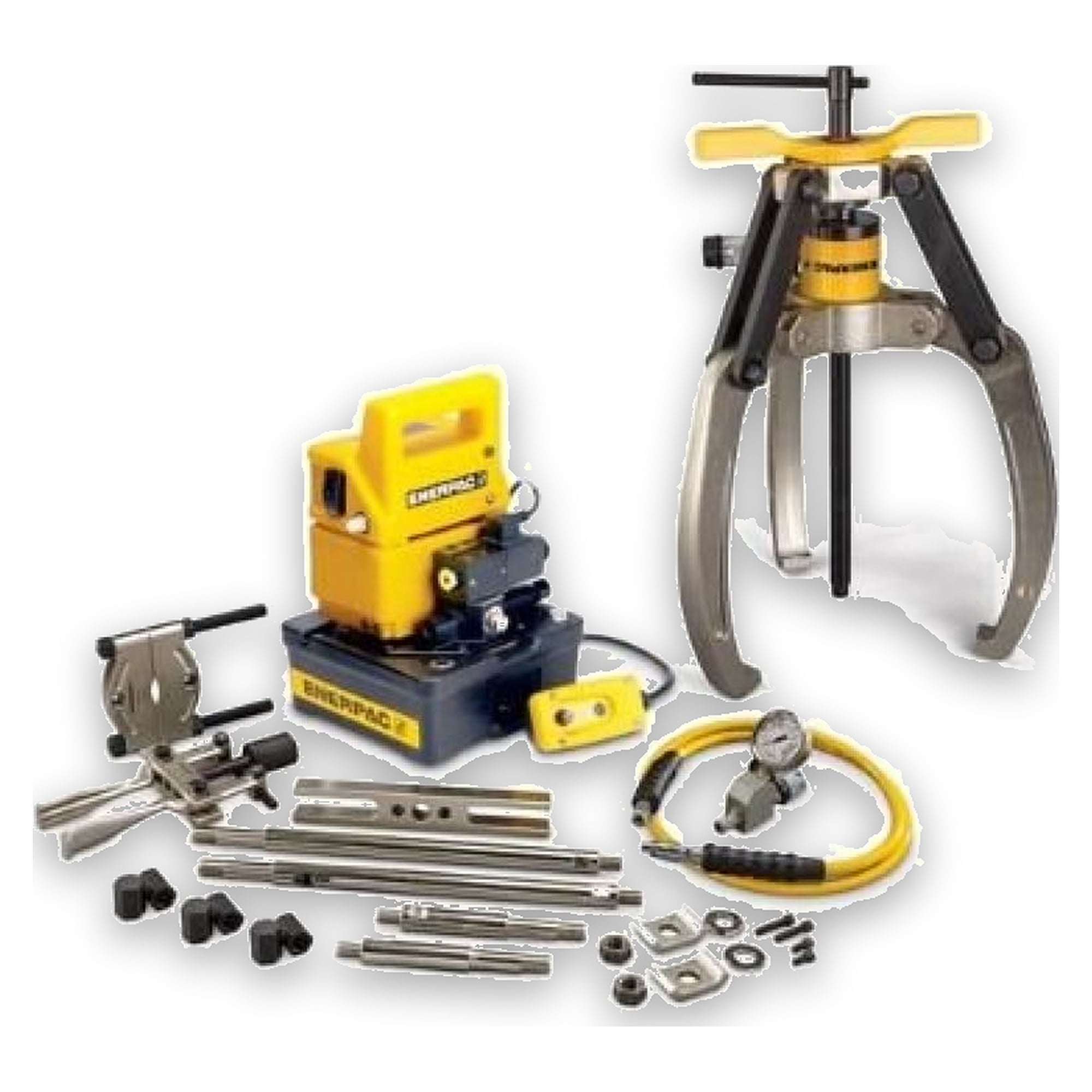 Lock-Grip Master Puller Set, 24 t, 3 Jaw, Electric Pump 115 V - Enerpac LGHMS324EB