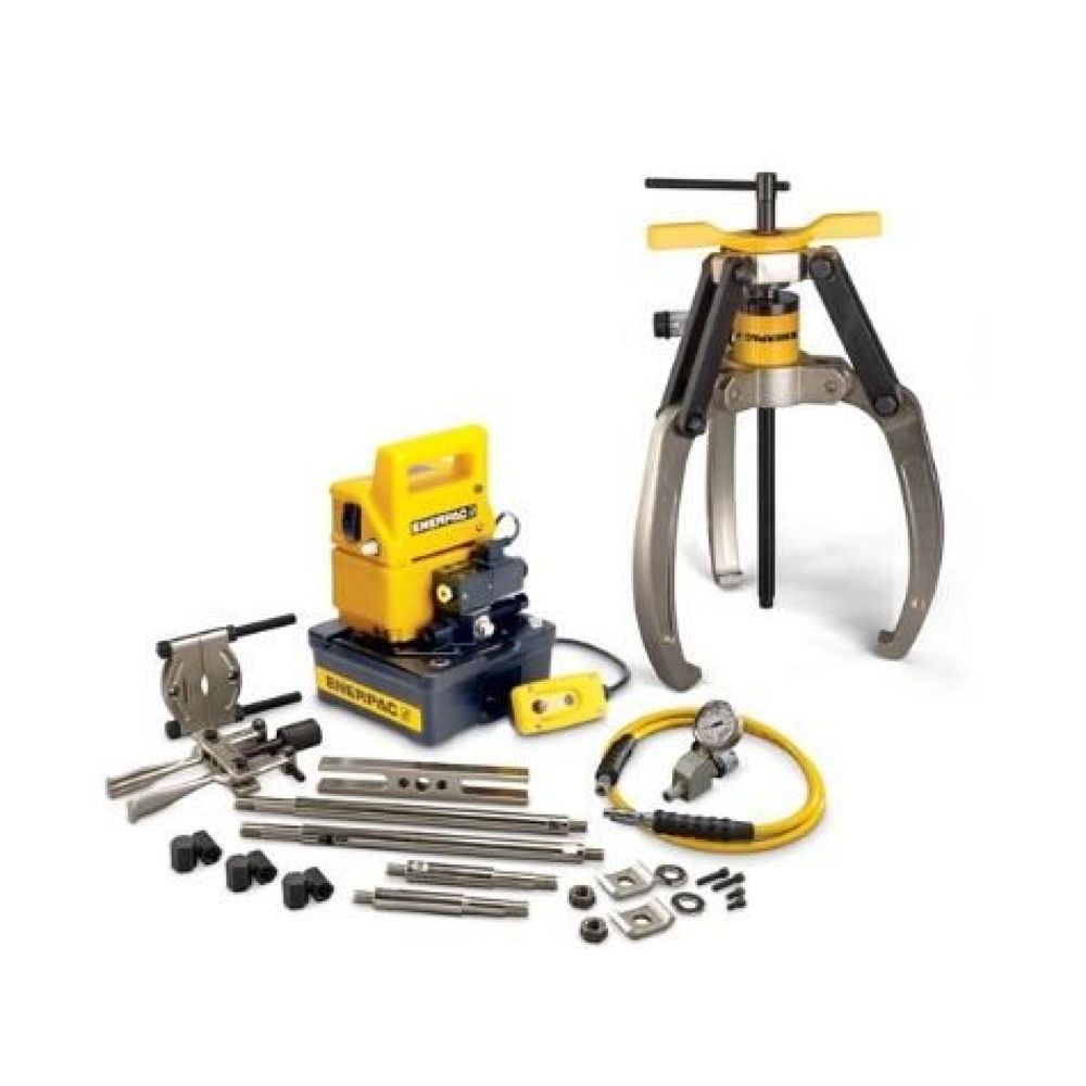 Enerpac LGHMS324EB, 24 Ton, 3 Mordazas, Conjuntos de Extractor Lock-Grip Master Hidráulico con eléctrico Bomba, 115V