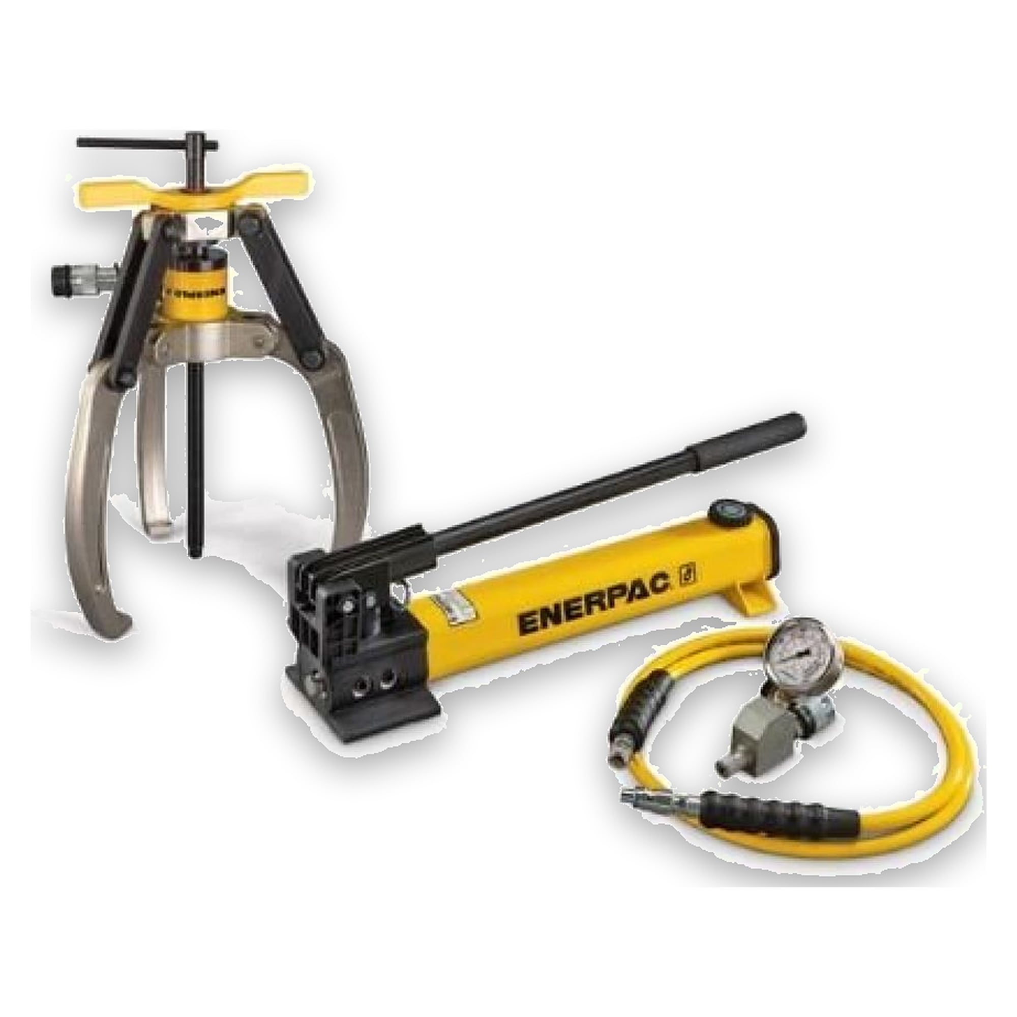 Lock-Grip Puller Set, 10 t, 3 Jaw, Hand Pump - Enerpac LGHS310H