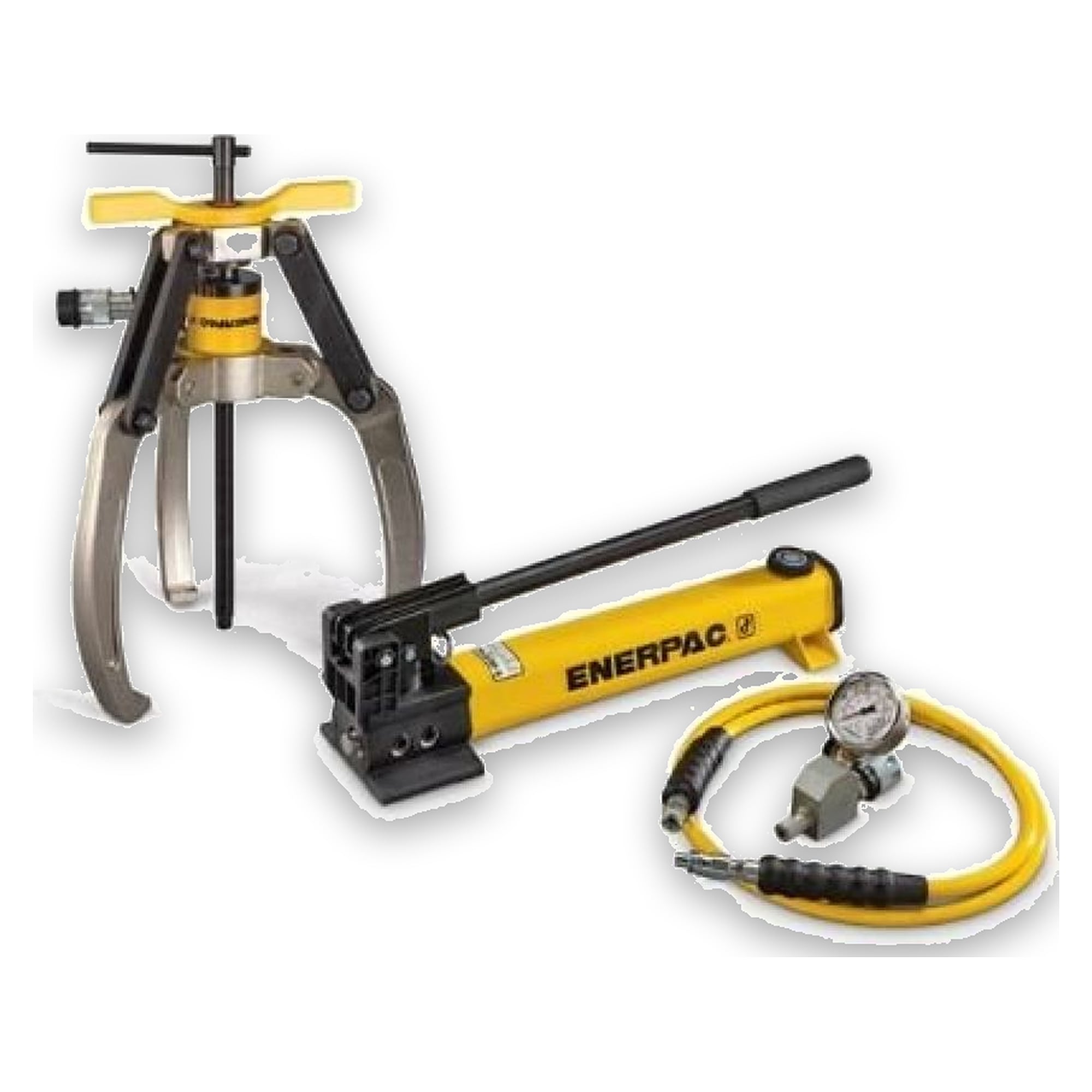 Lock-Grip-Abzieher-Satz, 14 t, 3-armig, Handpumpe - Enerpac LGHS314H
