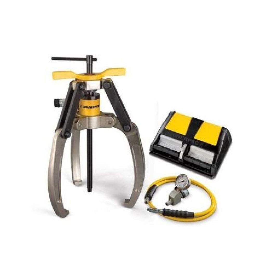 Enerpac LGHS324A, 24 Ton, 3 Jaw, Hydraulic Lock-Grip Puller Set with Air Pump