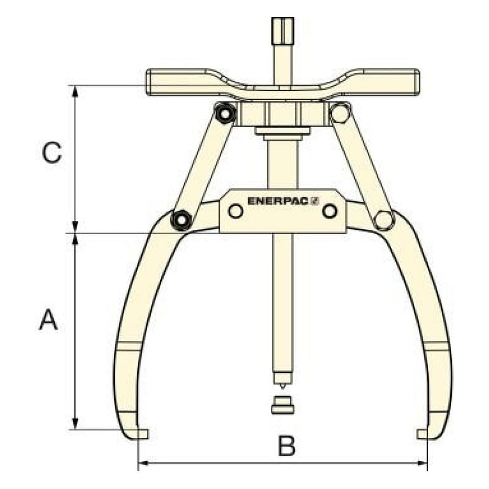 Mechanischer Lock-Grip-Abzieher, 3 t, 2-armig - Enerpac LGM203