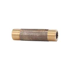 Riegler 111090.Pipe double nipple, G 1 1/2, Length 80 mm, Bright brass