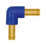 Riegler 133408.Angled hose fitting supports, for hose I.D. 4 mm, brass and POM