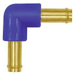 Riegler 133407.Angled hose fitting supports, for hose I.D. 3 mm, brass and POM