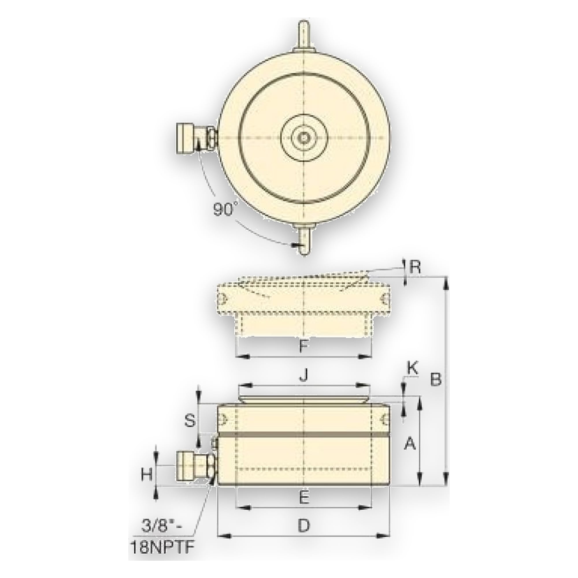 Flachzylinder, 606 kN, 50 mm Hub - Enerpac LPL602