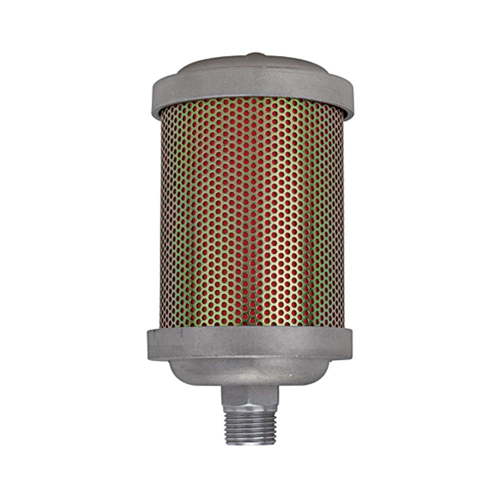 Riegler 113304. Hochleistungsschalldämpfer, Alu, Lochblech Stahl verzinkt,  G 1/8