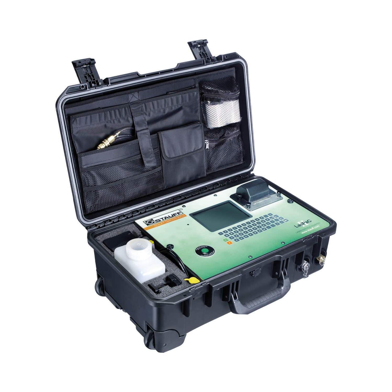 Stauff 1810000289. Laser-Partikelzähler Portable Version für Fluide auf Mineralöl- oder Petroleumbasis mit Wasser-in-Öl-/Temp.sensor