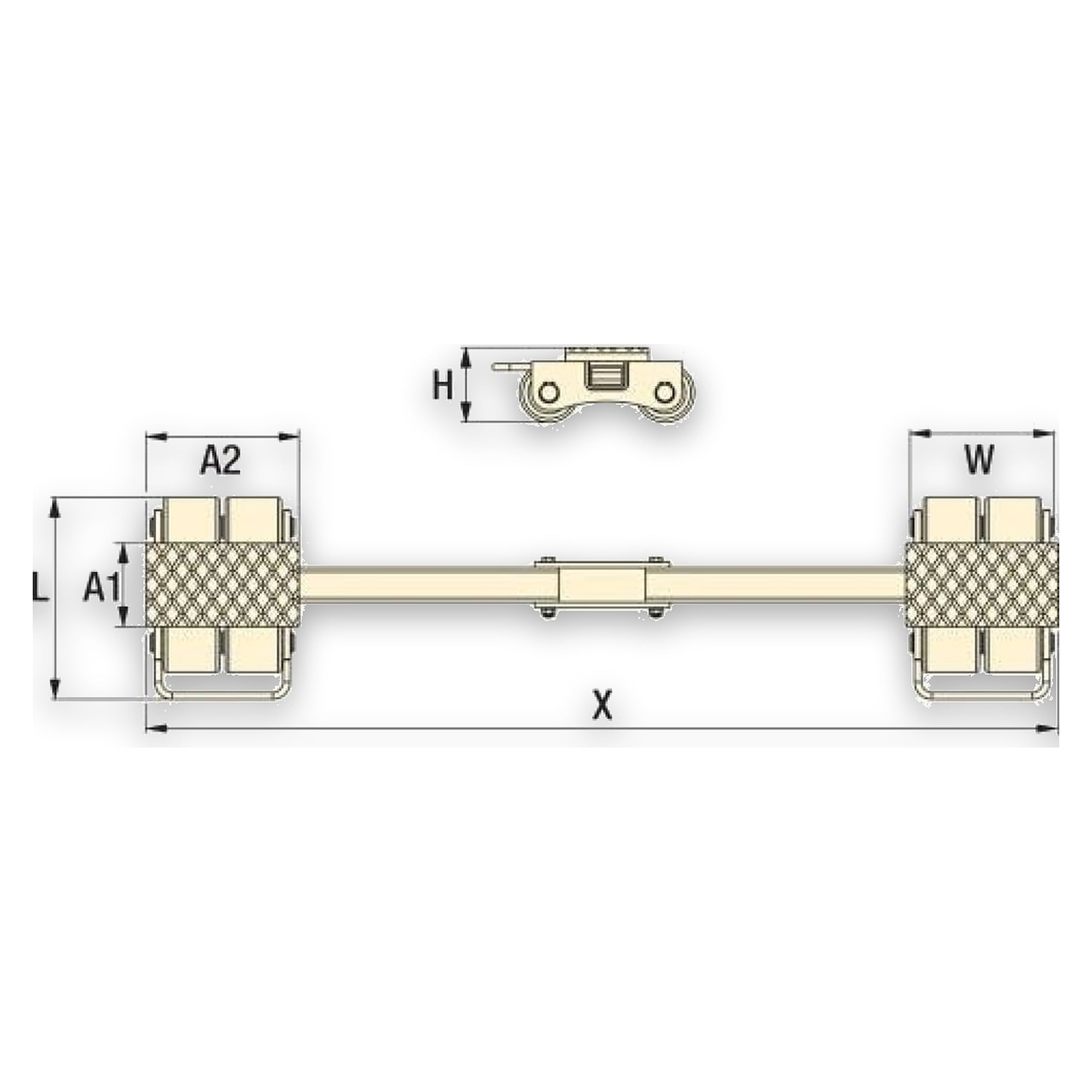 Wheeled Load Skate, 118 kN - Enerpac MLSD13