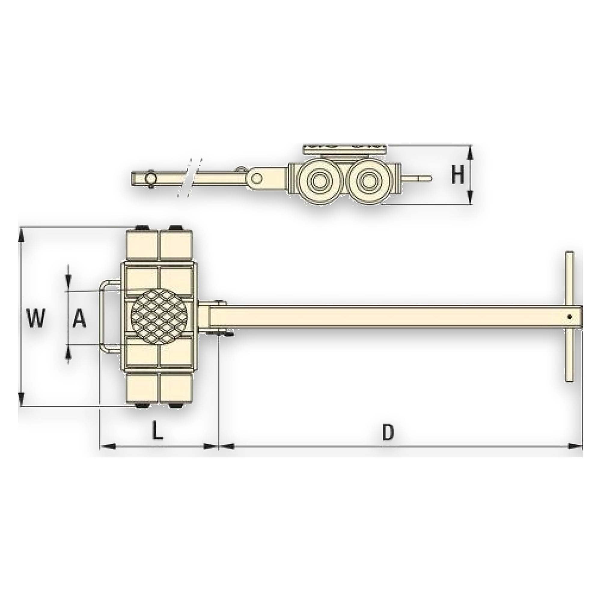 Wheeled Load Skate, 157 kN - Enerpac MLSF17