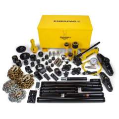 Enerpac MS21020, 116 kN, Hydraulic Cylinder and Hand Pump Set with 3 Cylinders and 53 Attachments