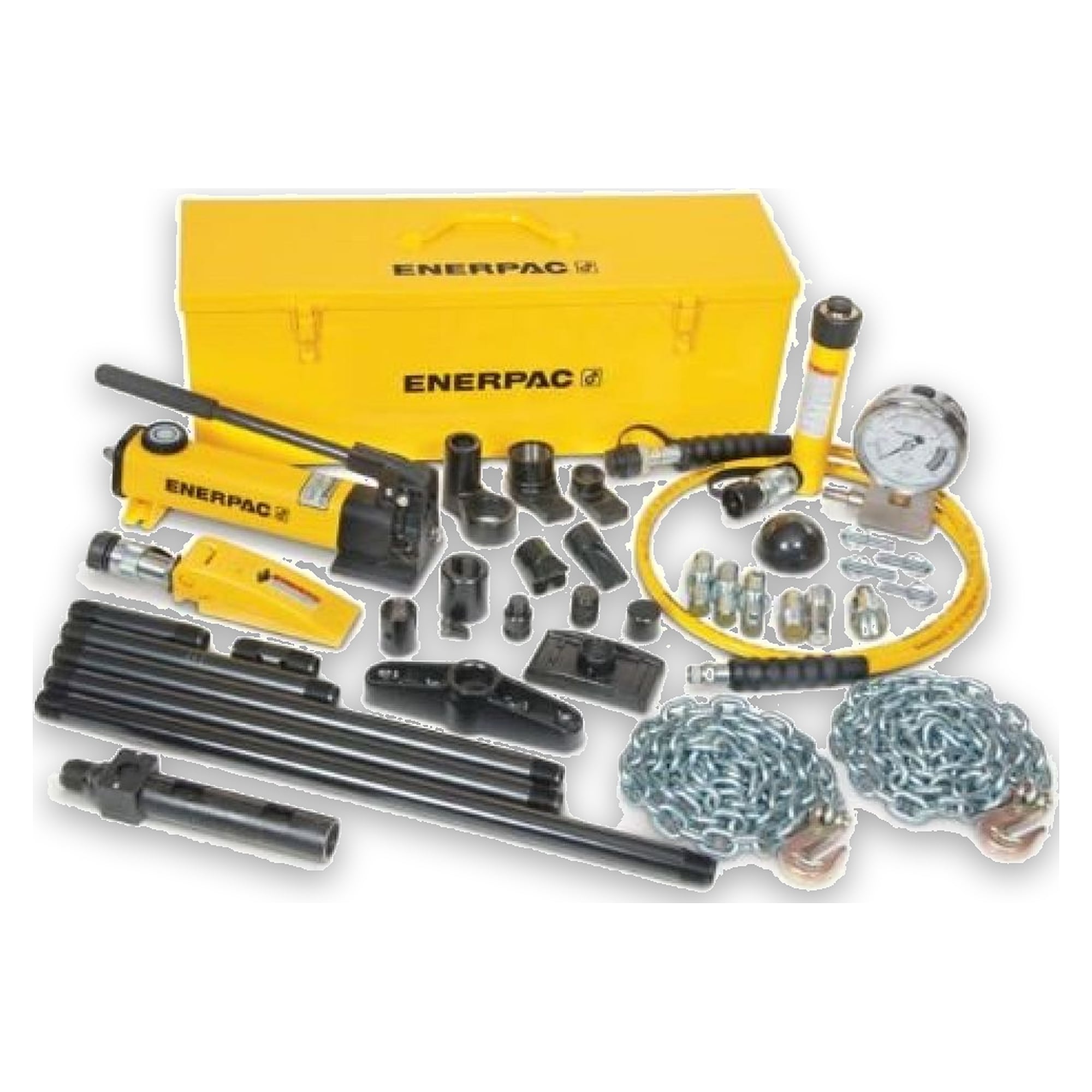 Cylinder and Hand Pump Set, 22 kN, 33 Attachments - Enerpac MS24