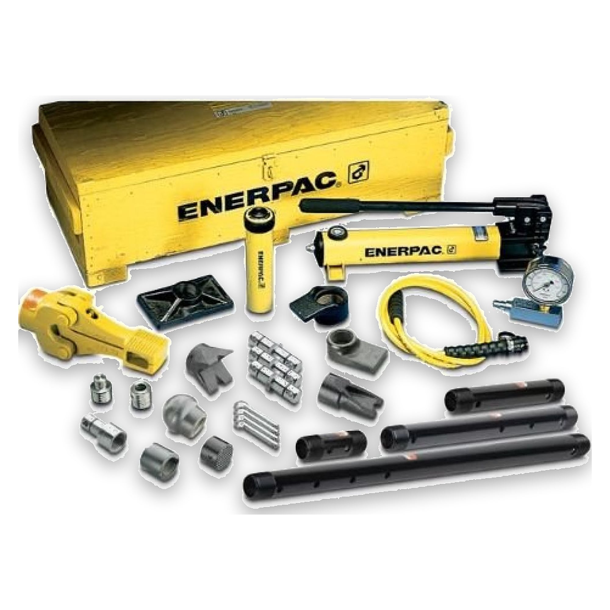 Cylinder and Hand Pump Set, 50 kN, 22 Attachments - Enerpac MSFP10