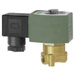 Riegler 102832.2/2-way solenoid valve, NO, directly operated, 24 V DC, G 1/4