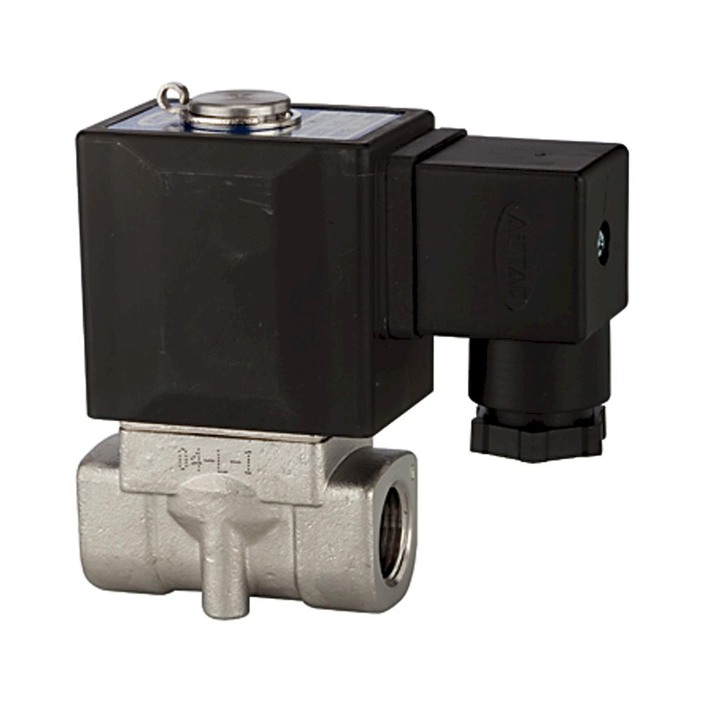 Riegler 116530.2/2-way solenoid valve NC, directly operated, 24 V DC, G 1/4