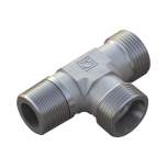 Stauff 6030004176. Male Stud Barrel Tee Size / Type: 08S M14x1,5 Taper only Fitting Body Steel, Zinc/Nickel-Plated