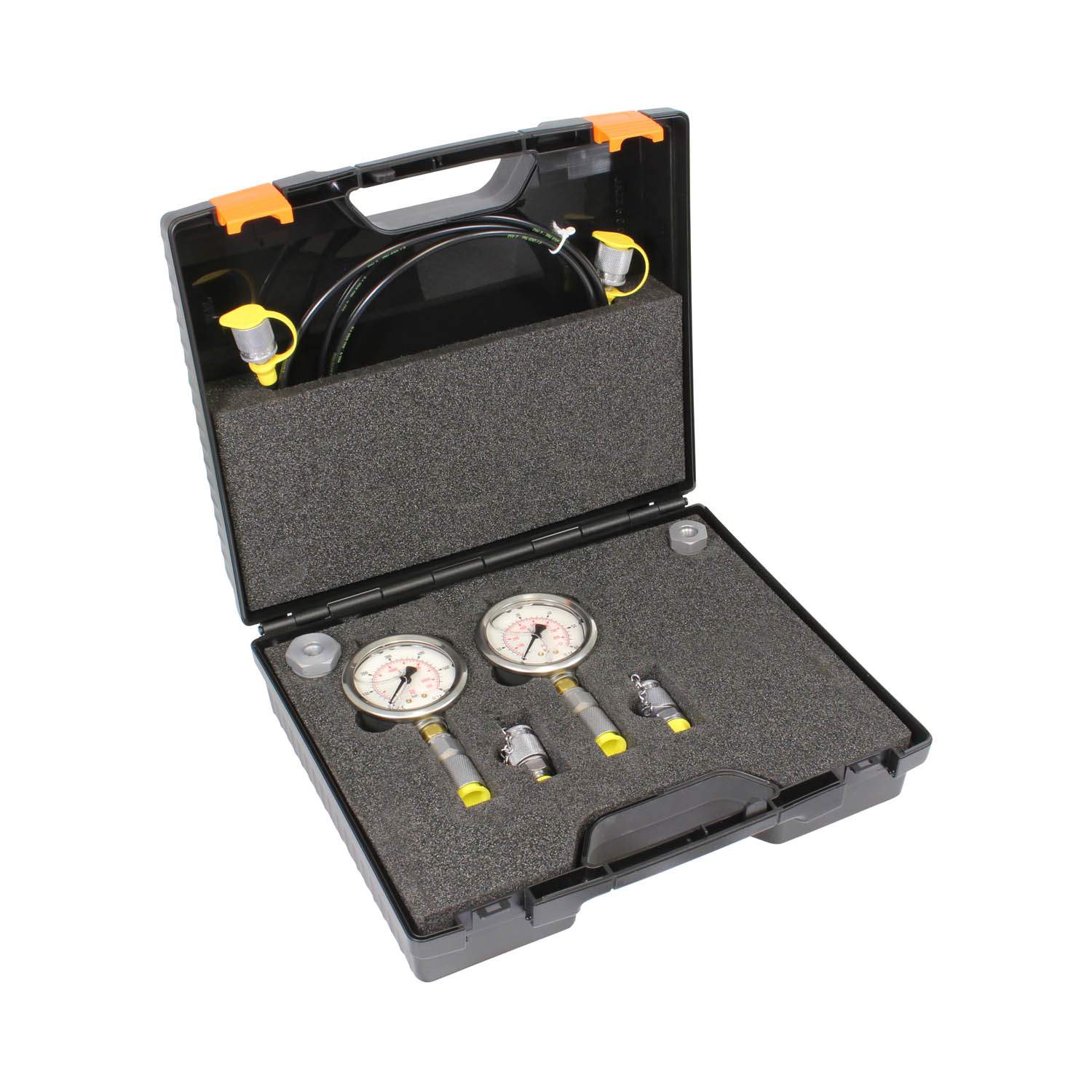 Stauff 1210026912. Pressure Test Kit STAUFF Test 20  2 Stainless Steel Gauges Diameter / Size 63 mm Range 1 from 0 to 100 bar Range 2 from 0 to 400 bar Accessories in Steel, Zn/Ni according to Product Catalogue