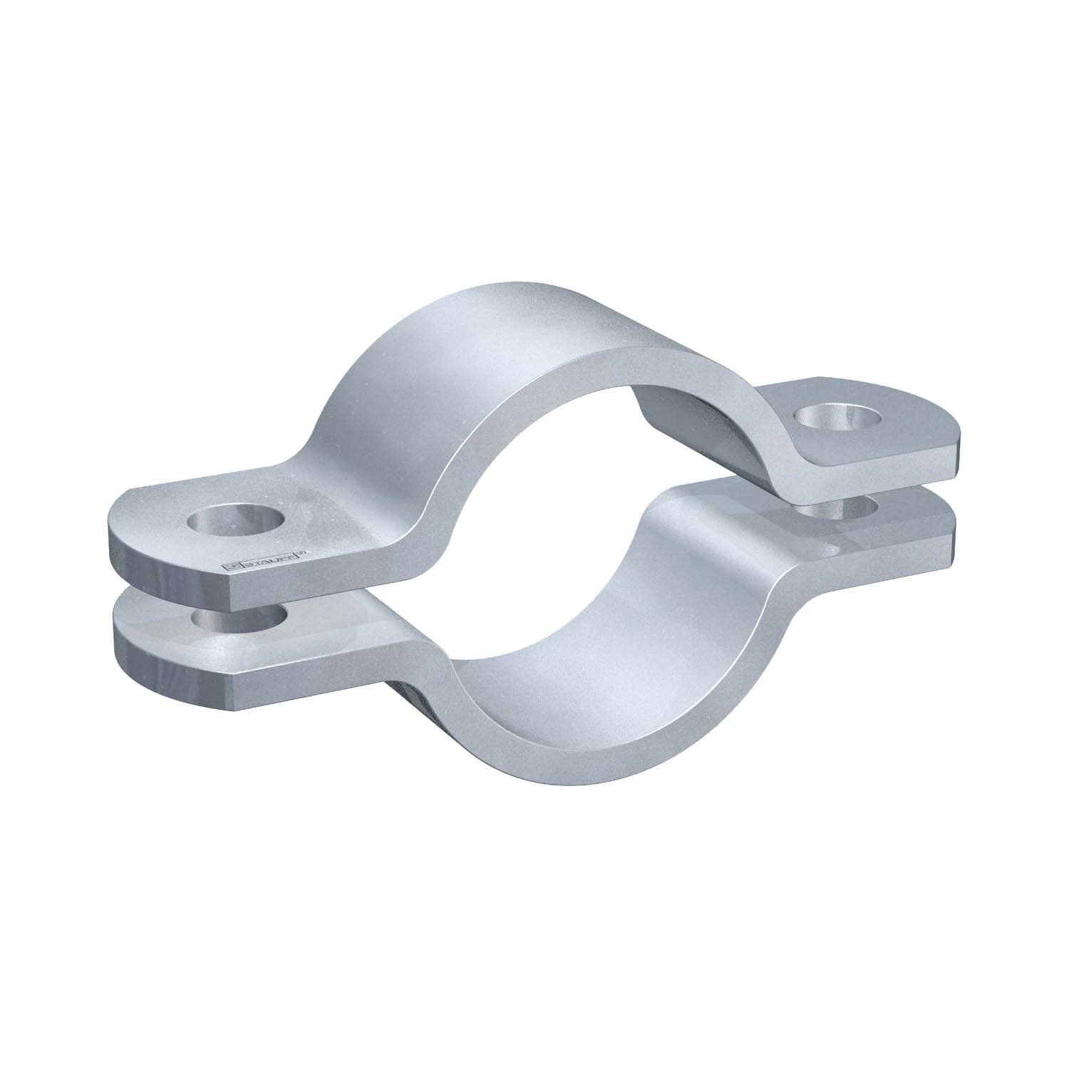 Stauff 1120003075. Metal Pipe Clamps, Type A maximum diameter 108mm Carbon Steel, untreated DIN 3567