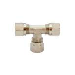 Riegler 112045.T-fitting, Pipe exterior Ø 15 mm, AF 17, nickel-plated brass