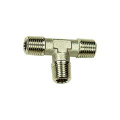 Riegler 112759.T-piece, exterior/exterior/exterior, R 1/8, nickel-plated brass