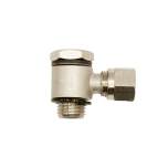Riegler 112005.Pivoting angled fitting, G 1/4 o., Pipe exterior Ø 6 mm