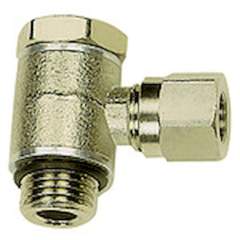 Riegler 112005.Pivoting angled fitting, G 1/4 o., Pipe exterior Ø 6 mm