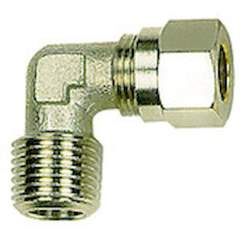 Riegler 112009.Angled screw-in fitting, R 1/8 o., Pipe exterior Ø 8 mm