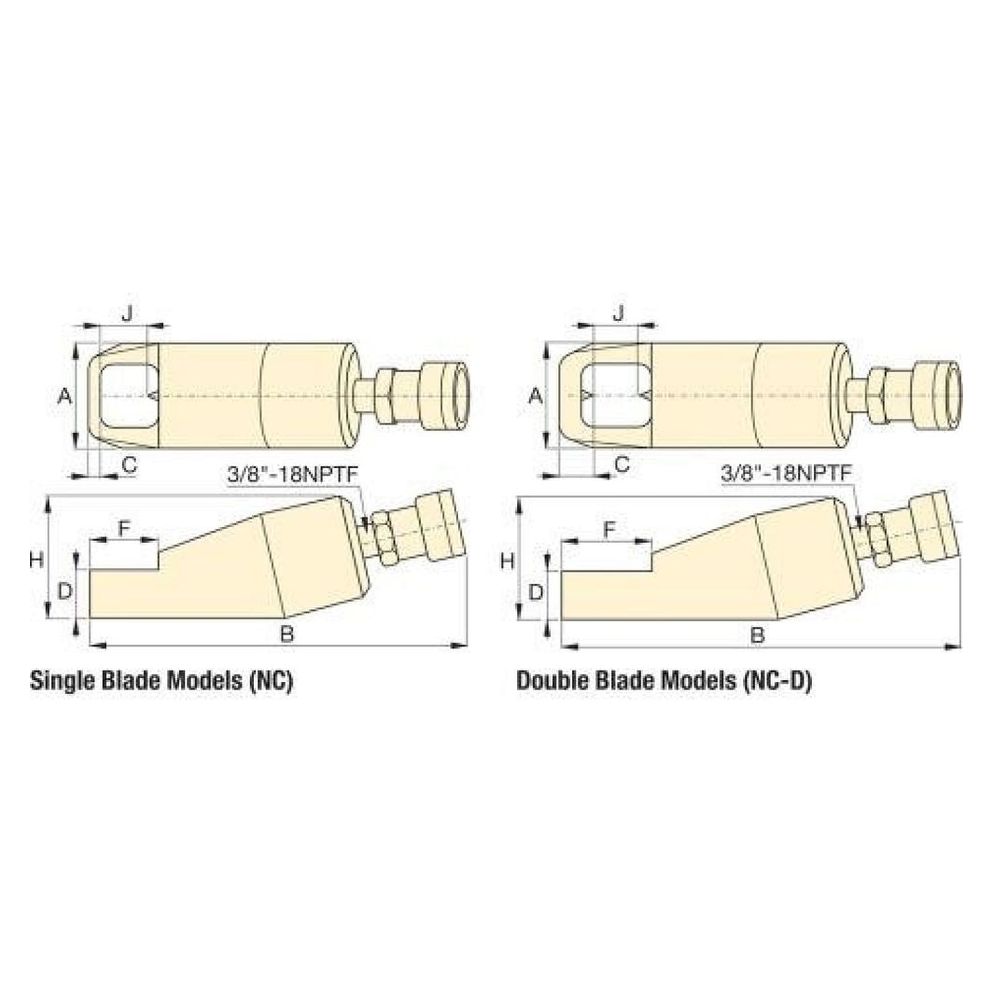 Hydraulic Nut Cutter, 147 kN, Two Blade, Hexagon up to 32 mm - Enerpac NC2432D