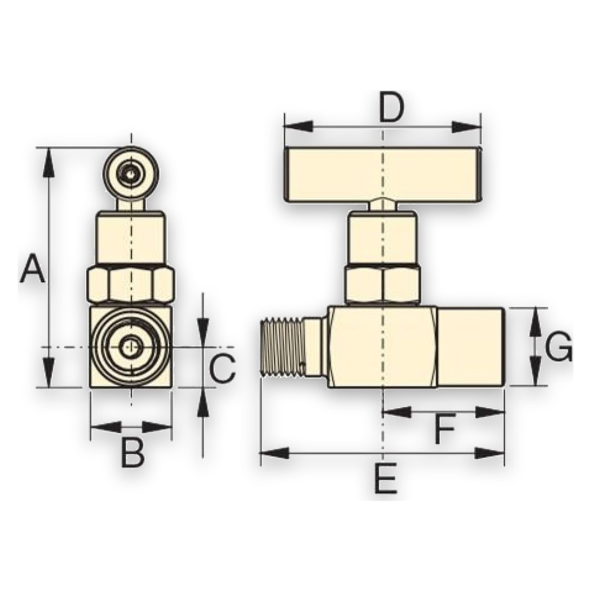 Gauge Shut-Off Valve, 1/4 in. NPTF, 700 bar - Enerpac NV251