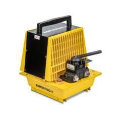Enerpac PAM1041, Bomba neumático-hidráulica, 4/3 válvula manual, 0.7 galones utilizable de aceite, Para usar con cilindros de doble acción
