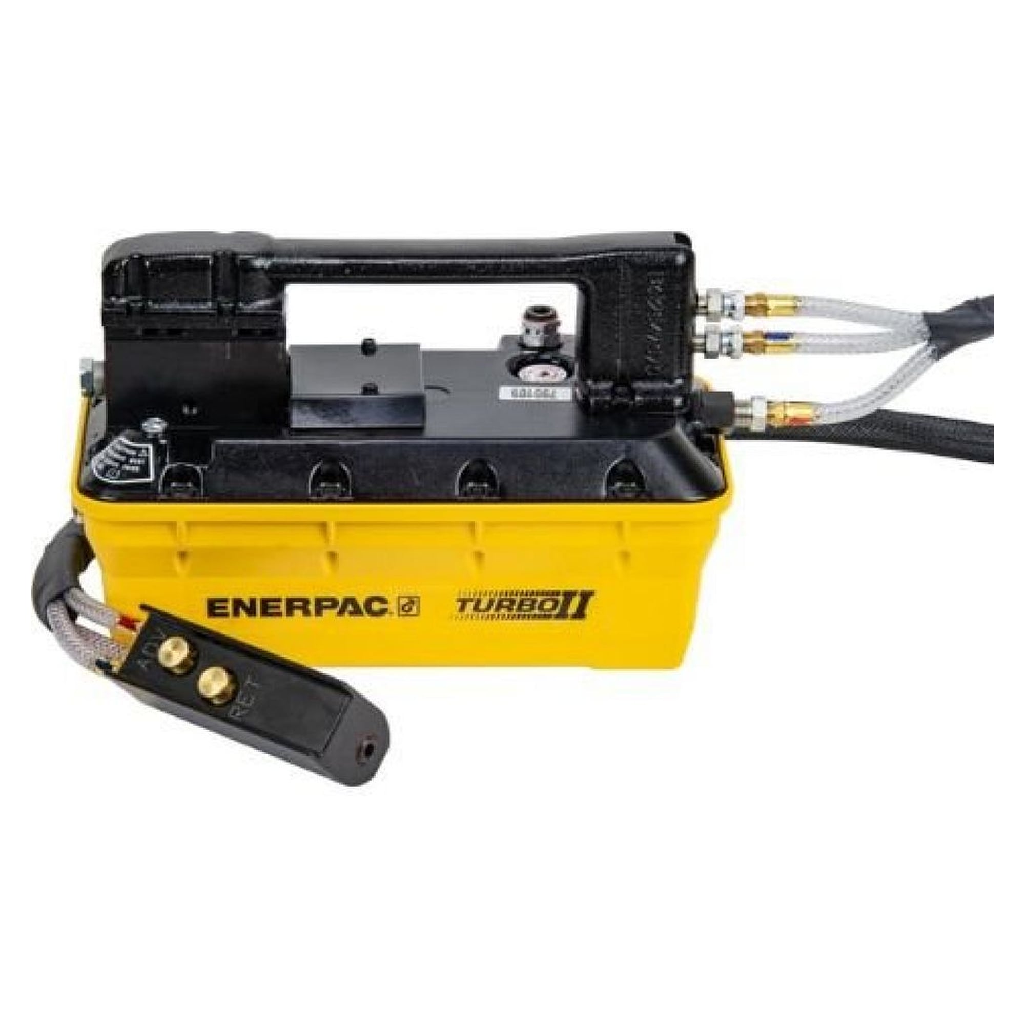 Turbo II Air Hydraulic Pump, 3/3 Manual Valve with Pendant, 2081 cm³ - Enerpac PARG1102N