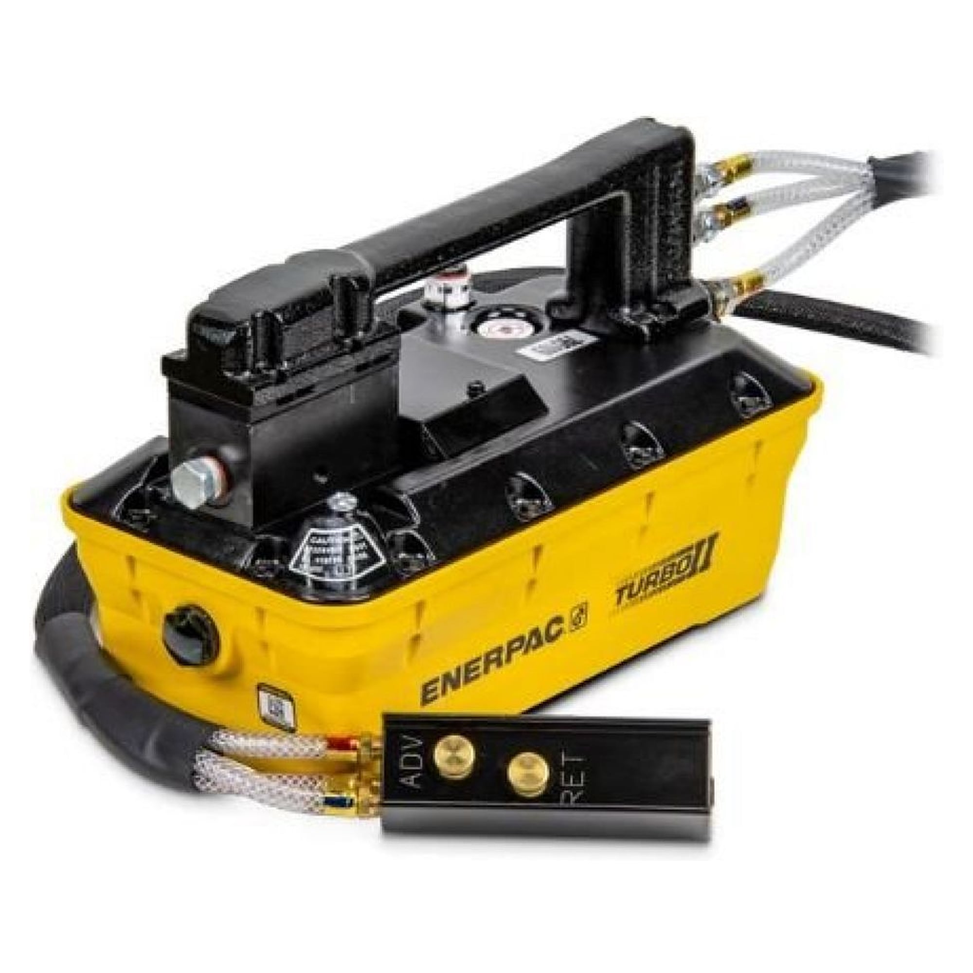 Turbo II Air Hydraulic Pump, 3/3 Manual Valve with Pendant, 2081 cm³ - Enerpac PARG1102N