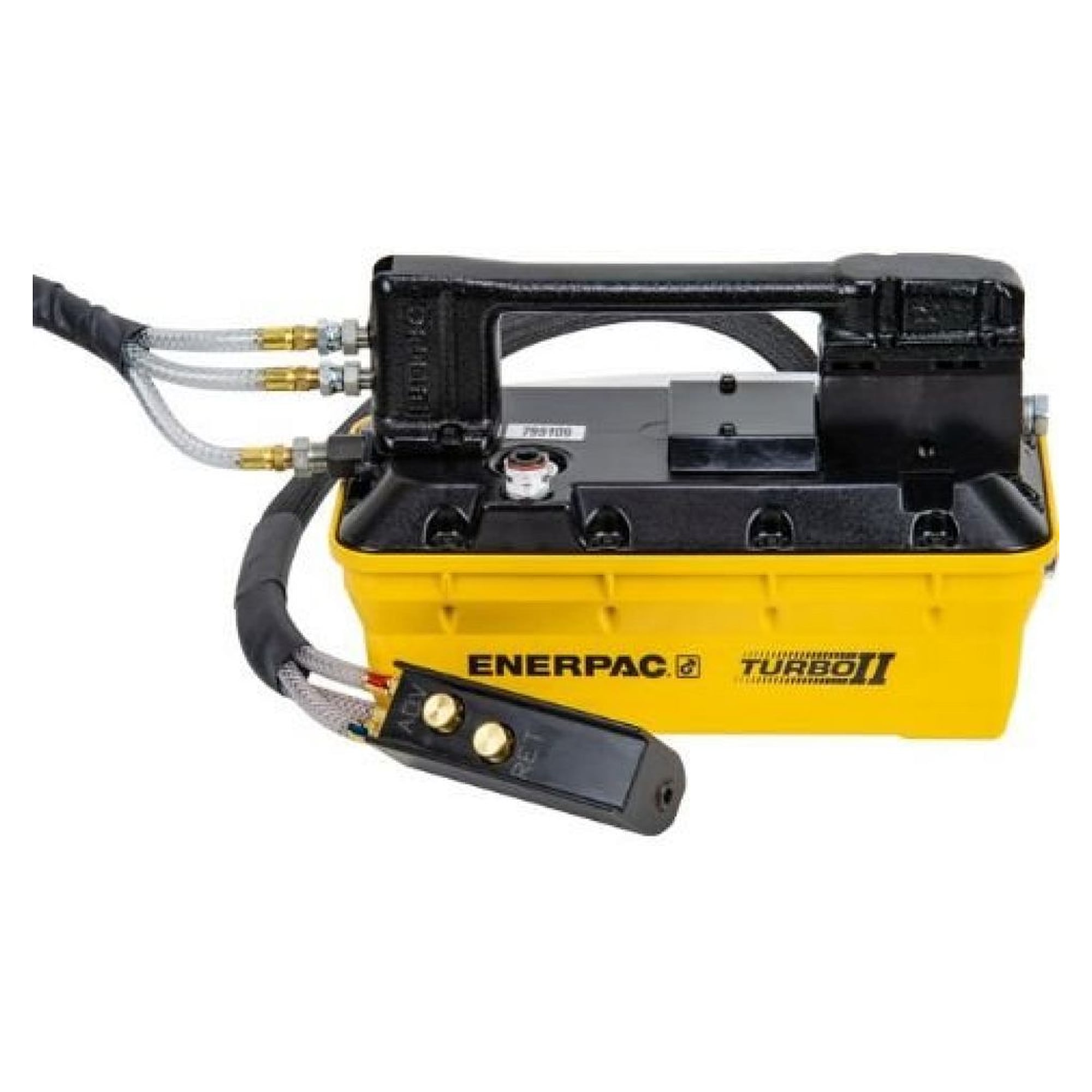 Turbo II Air Hydraulic Pump, 3/3 Manual Valve with Pendant, 2081 cm³ - Enerpac PARG1102N