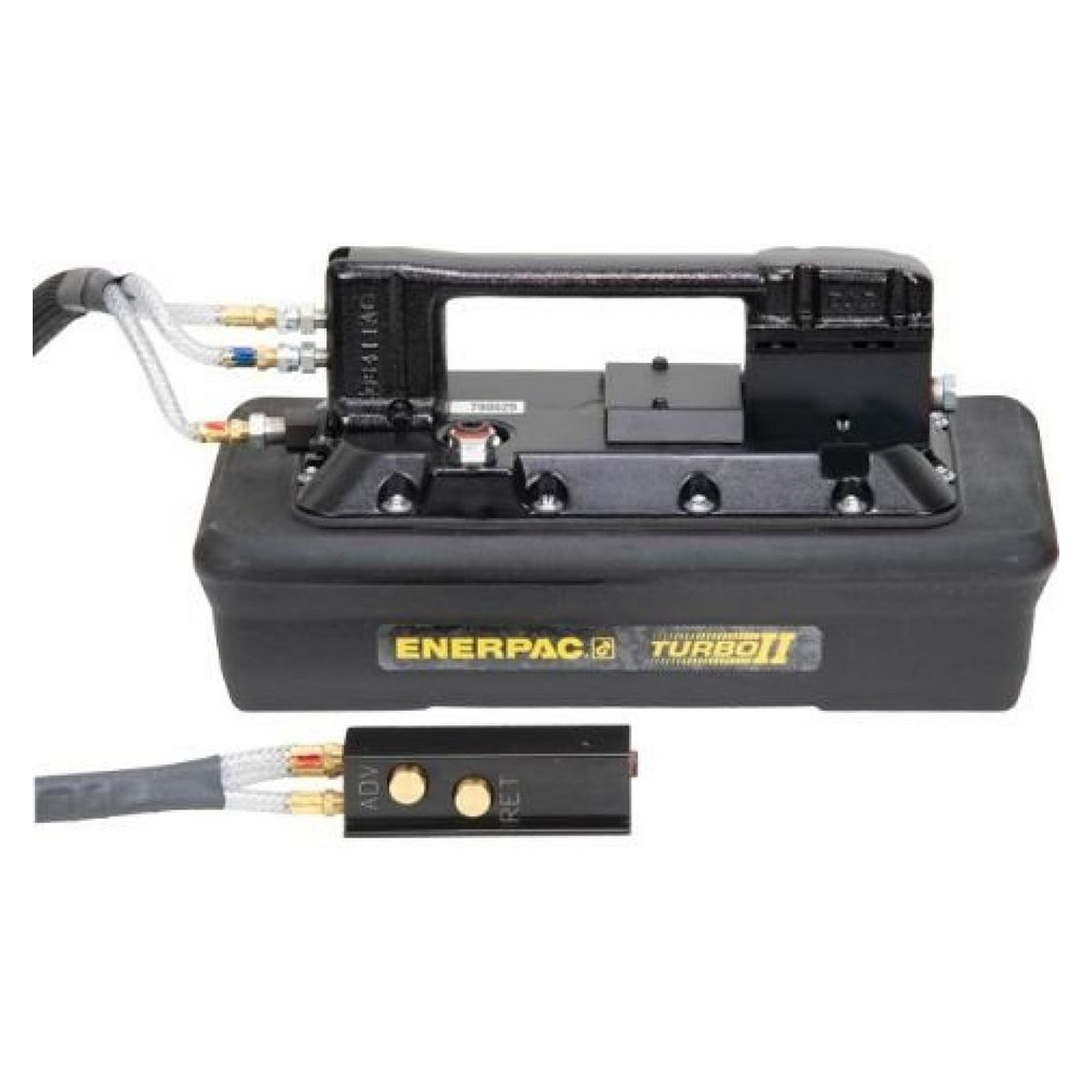Turbo II Air Hydraulic Pump, 3/3 Manual Valve with Pendant, 3770 cm³ - Enerpac PARG1105N