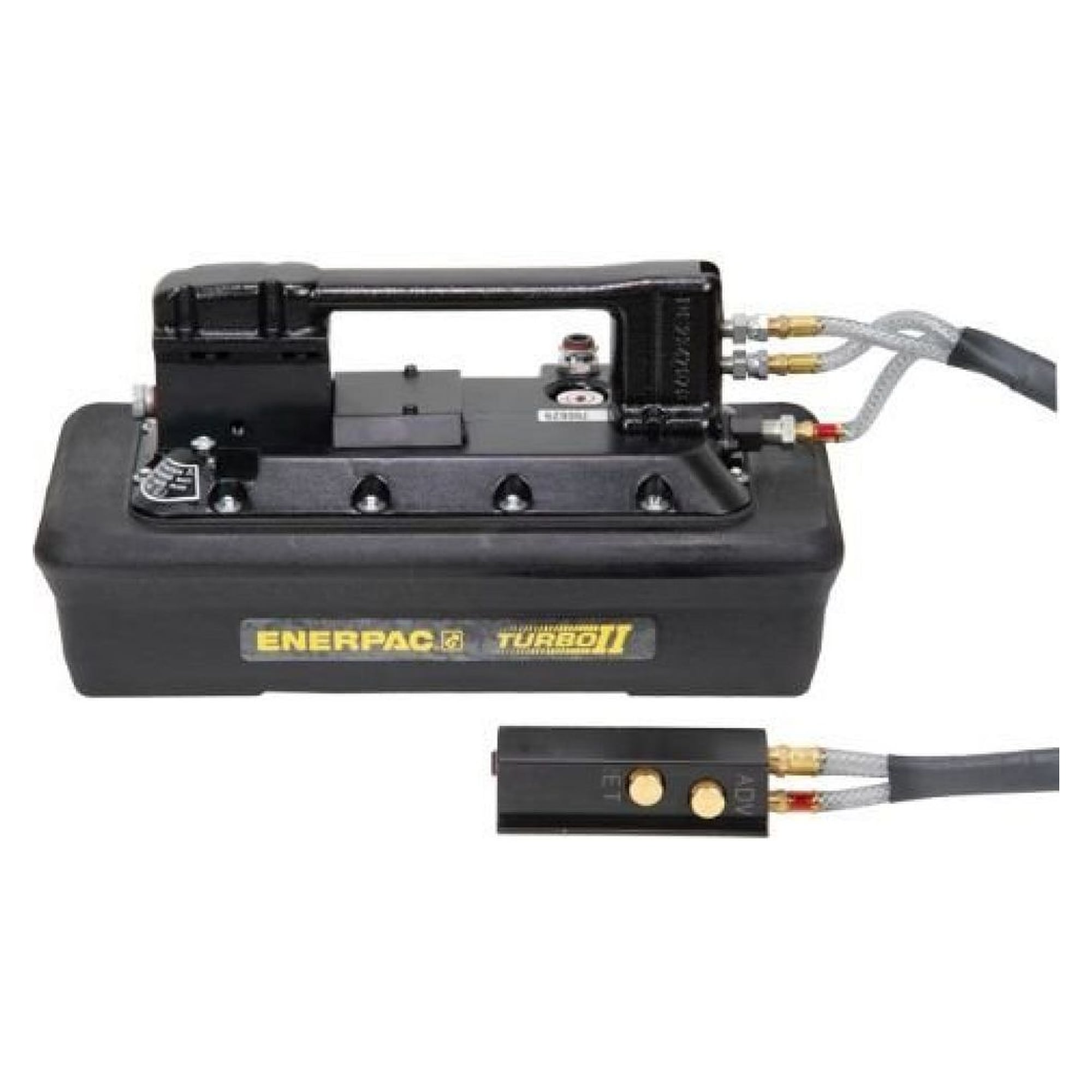 Turbo II Air Hydraulic Pump, 3/3 Manual Valve with Pendant, 3770 cm³ - Enerpac PARG1105N