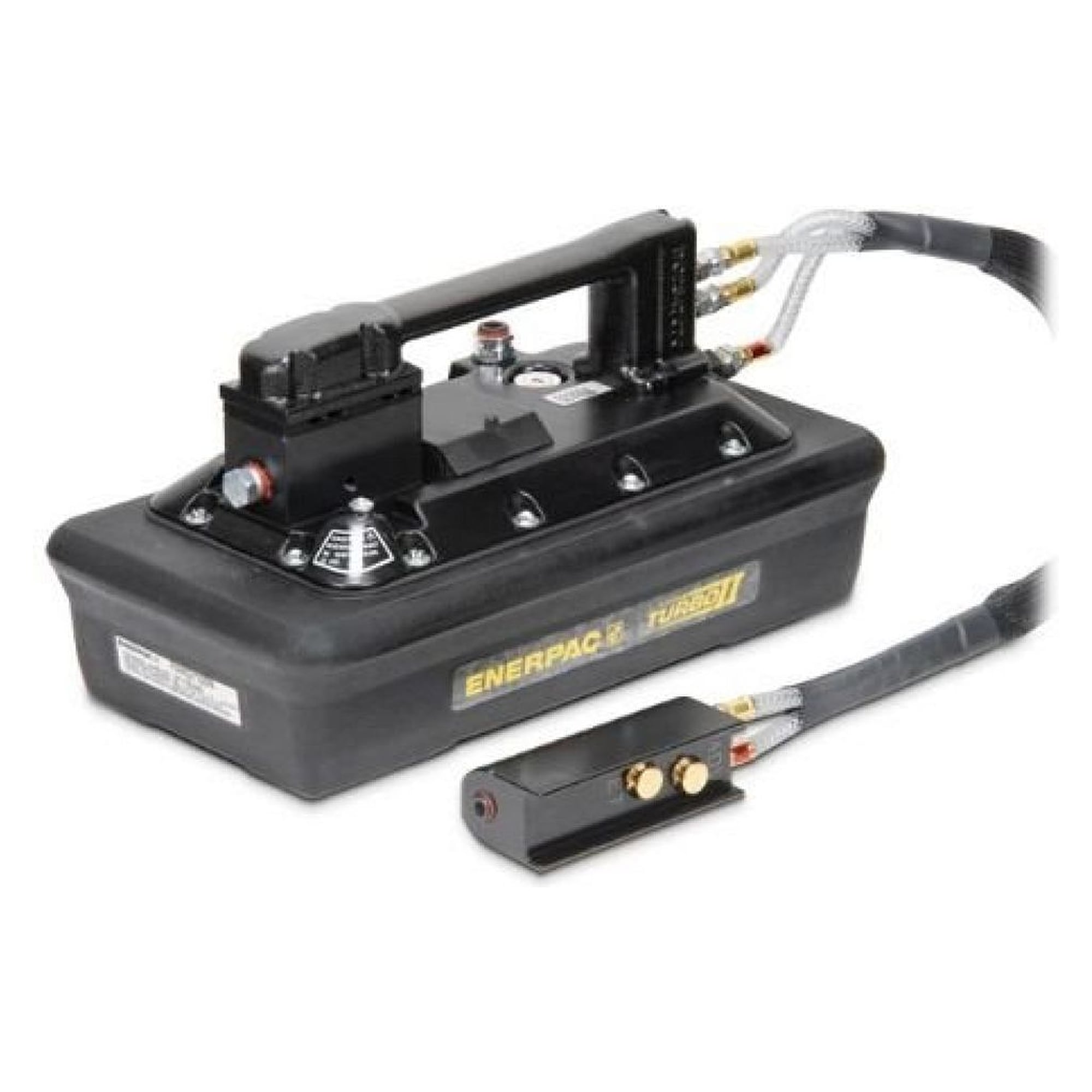 Turbo II Air Hydraulic Pump, 3/3 Manual Valve with Pendant, 3770 cm³ - Enerpac PARG1105N