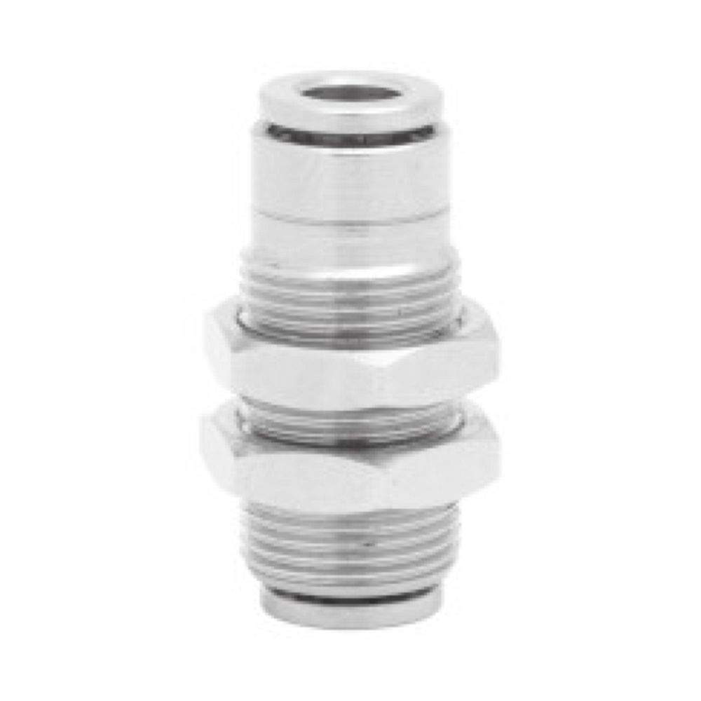 Norgren 100290600. Conector pasatabiques para tubo O/D 6mm