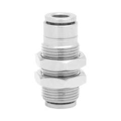 Norgren 100290600. Conector pasatabiques para tubo O/D 6mm