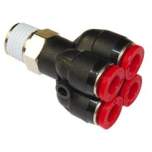 Norgren C01950618. Quadruple Y Adaptor - taper