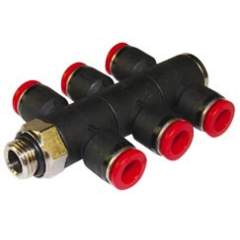 Norgren C0C711048. Pneufit C Triple Universal Banjo Tee BSPP