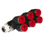 Norgren C0H701248. Pneufit C Triple Branch Adaptor BSPT