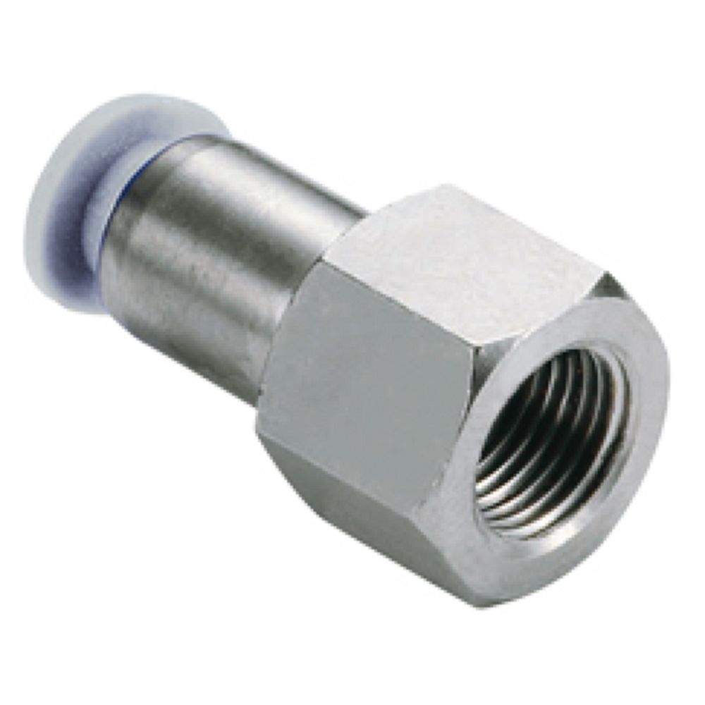 Norgren M01260618. Conexión recta Tubo 6mm OD - Rosca Hembra R1/8"