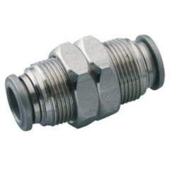 Norgren S00291000. Racores en acero inoxidable Pneufit S - conector pasatabiques, tubo a tubo