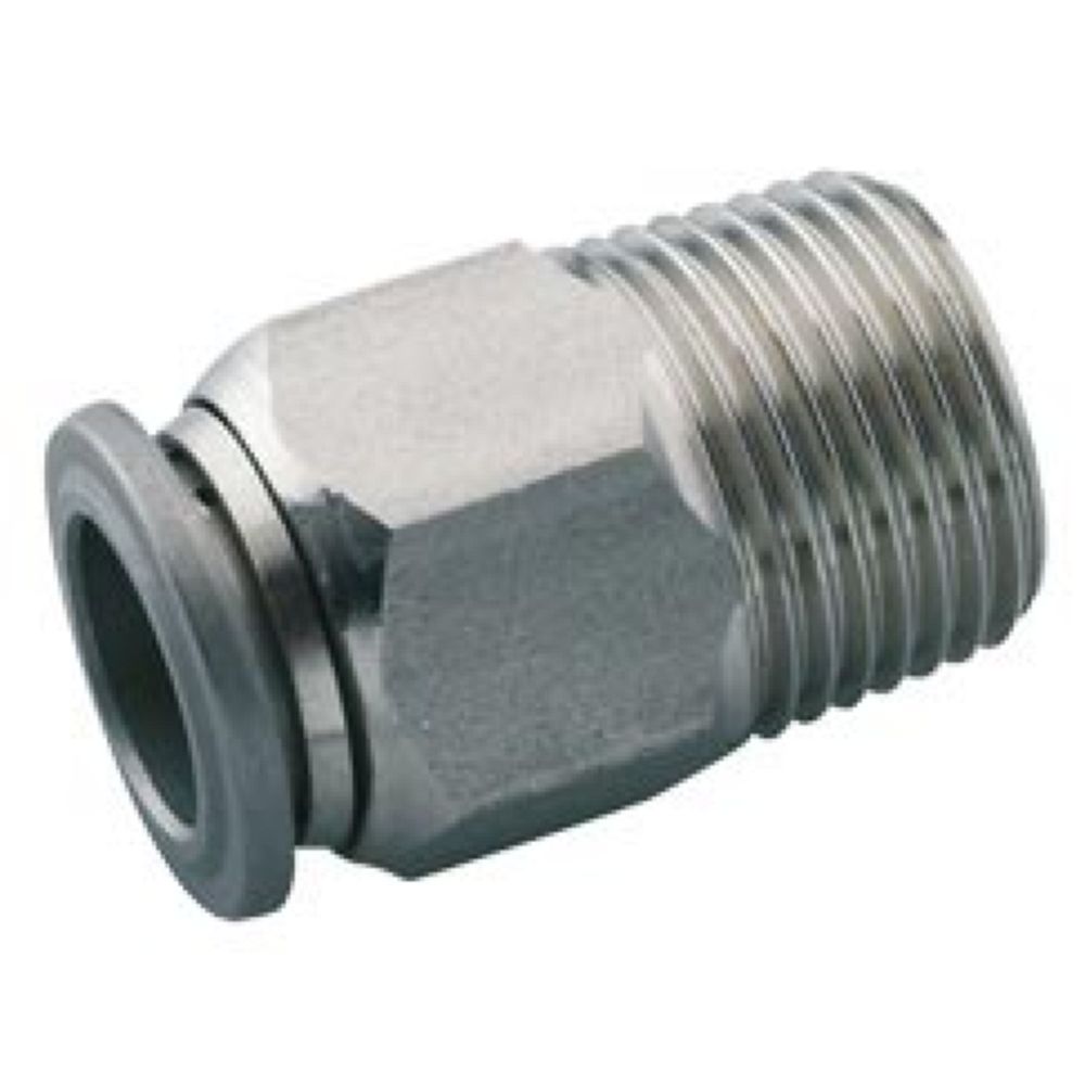 Norgren S01250418. Racores en acero inoxidable Pneufit S - conexi&oacute;n recta, BSP c&oacute;nica